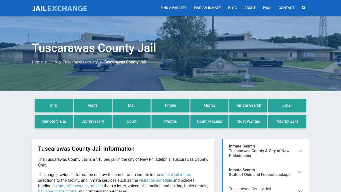 Tuscarawas County Jail, OH Inmate Search, Information